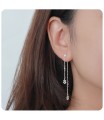 Gorgeous CZ with Drop Silver Earring STC-2160 